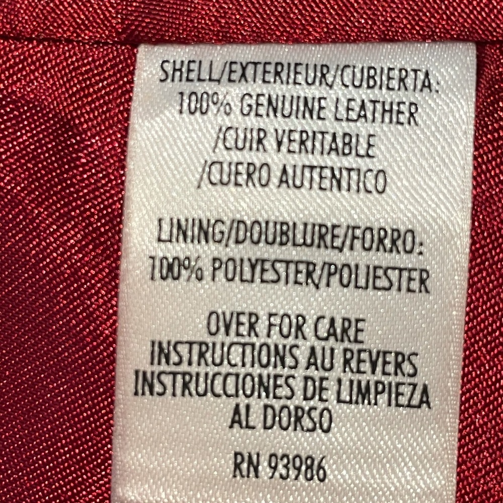 Subtle red leather jacket - Picture 9 of 9